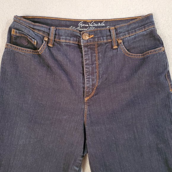 Gloria Vanderbilt Amanda Jeans Women 8 Blue Slim Capri Dark Wash Denim Normcore - Picture 2 of 15